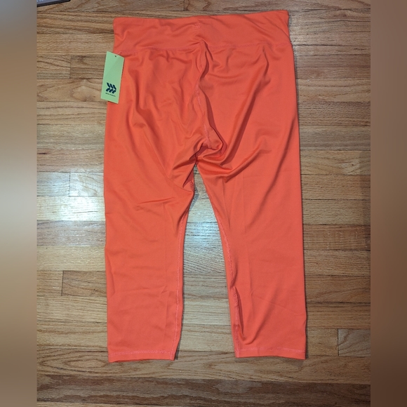 Coral Mid-Rise Capri Workout Leggings Crop Hidden Pocket All in Motion XXL - Picture 11 of 13